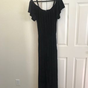 Velvet black jumpsuit